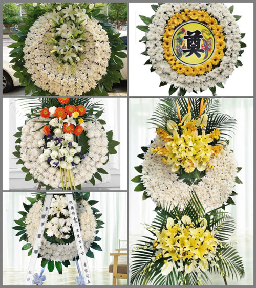 湖北黄冈市黄梅县孔垄镇洪铺村花圈速递